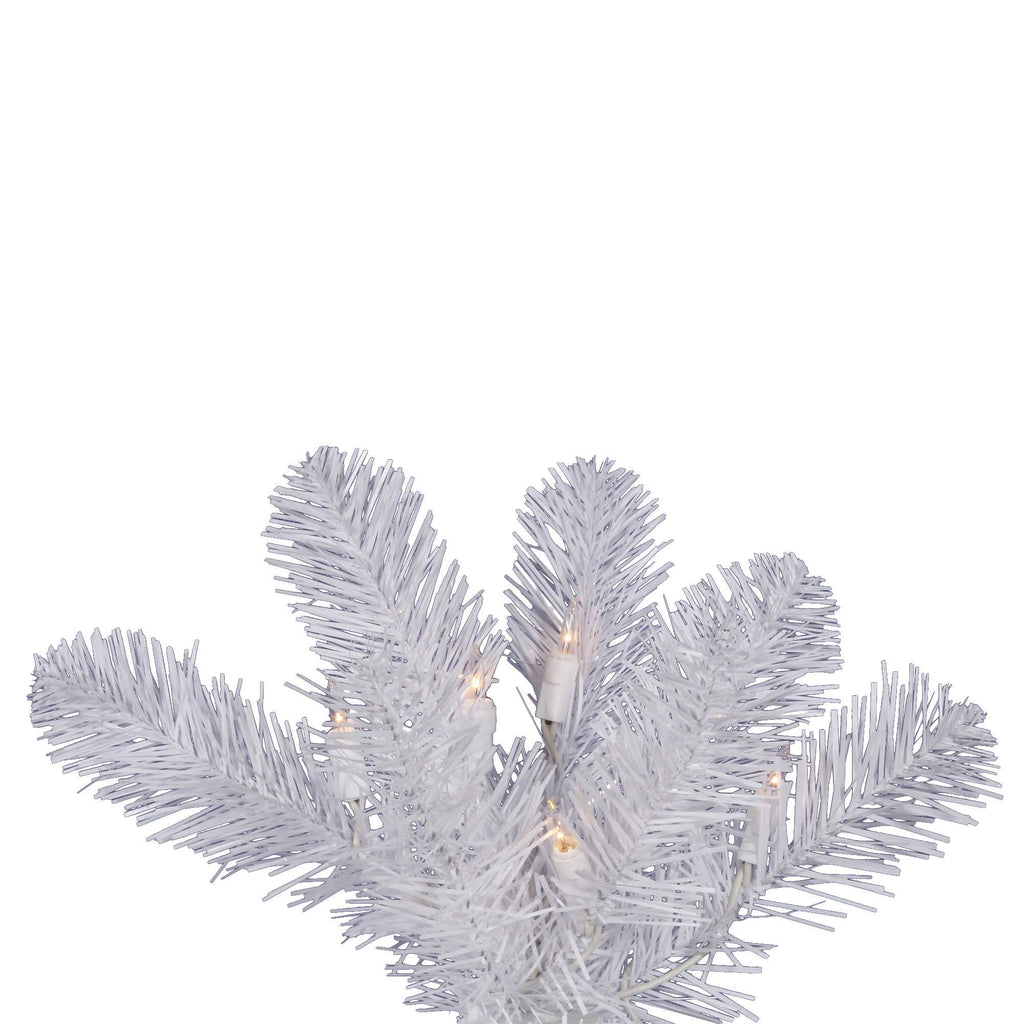 6.5 ft White Pencil Pine Christmas Tree with Clear Lights Y615490