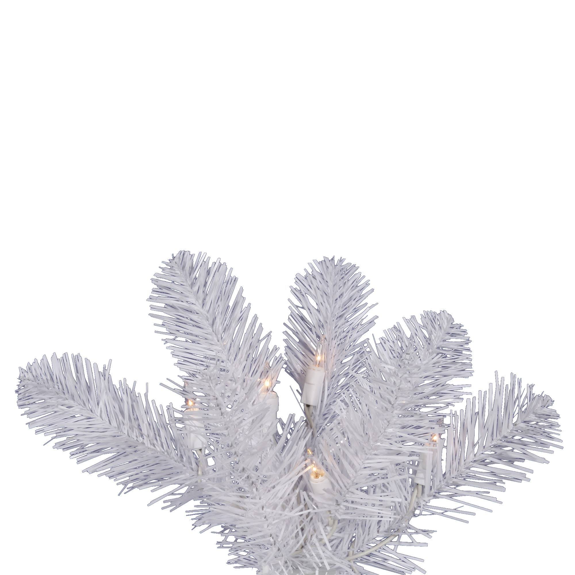 6.5 ft White Pencil Pine Christmas Tree with Clear Lights Y615490