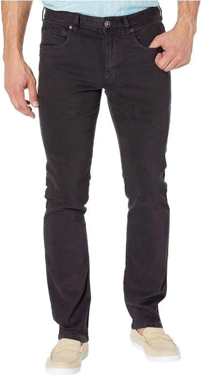 Black Brushed Twill Five-Pocket Pant I2511