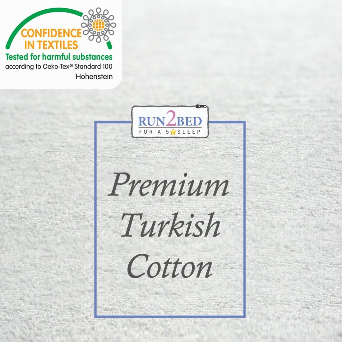 Split California King Waterproof Turkish Cotton Mattress Protector Z3858