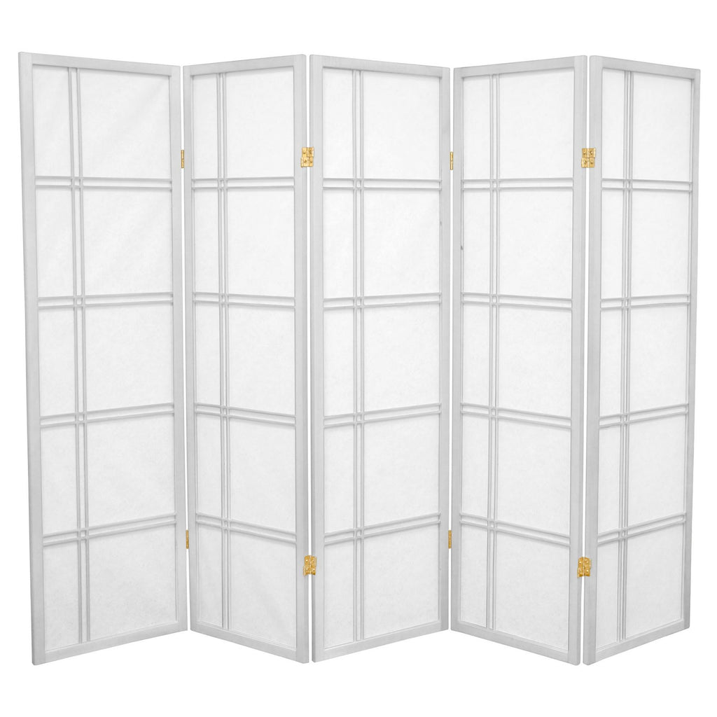White 5 Panel Shoji Screen J812