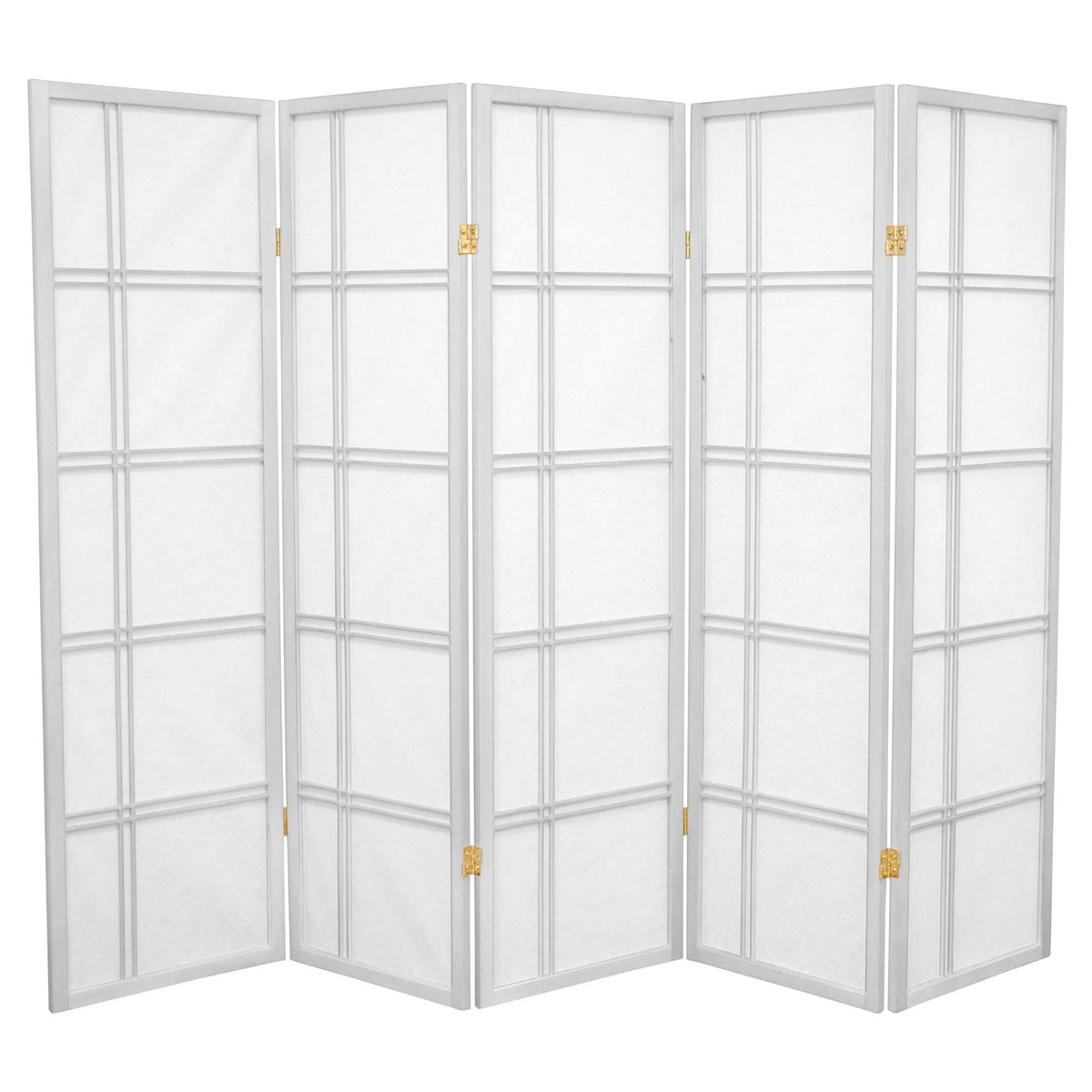 White 5 Panel Shoji Screen J812