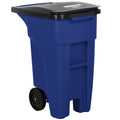 32 Gallon Gray Rollout Trash Container with Lid Y35441