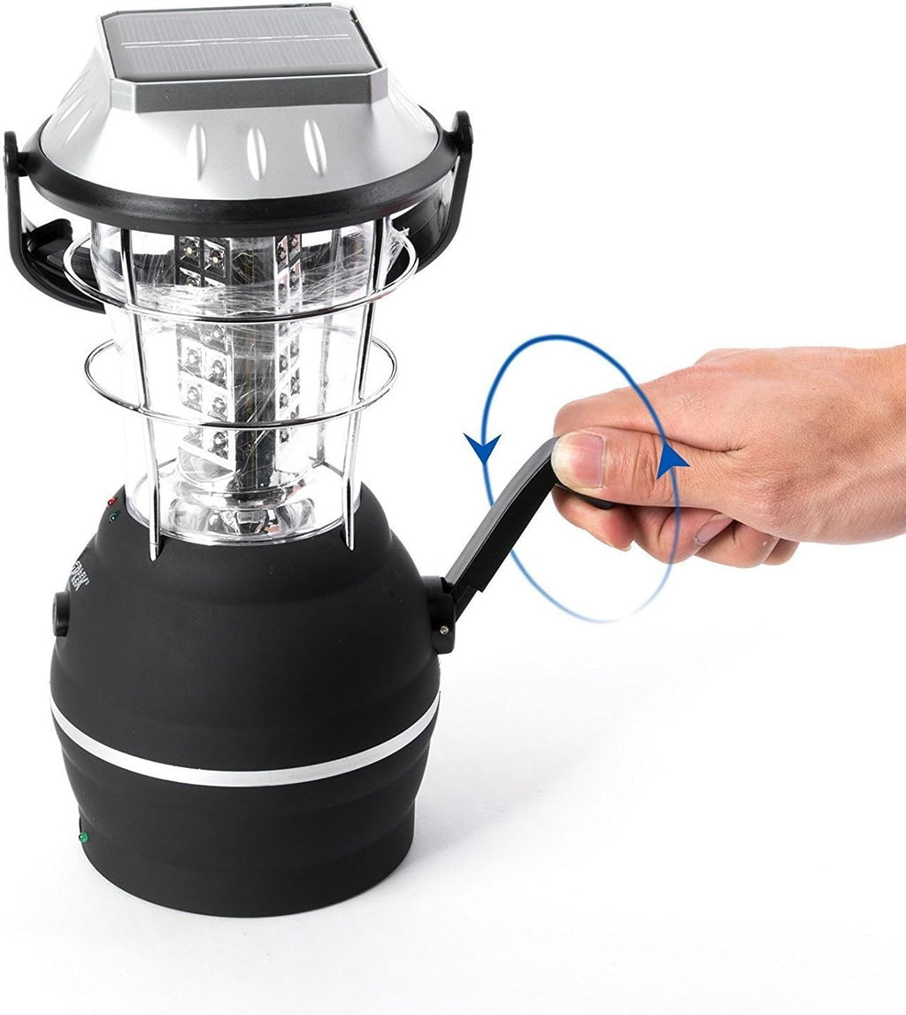 Solar Lantern, 5 Mode Hand Crank Dynamo 36 LED Rechargeable Camping Lantern X814