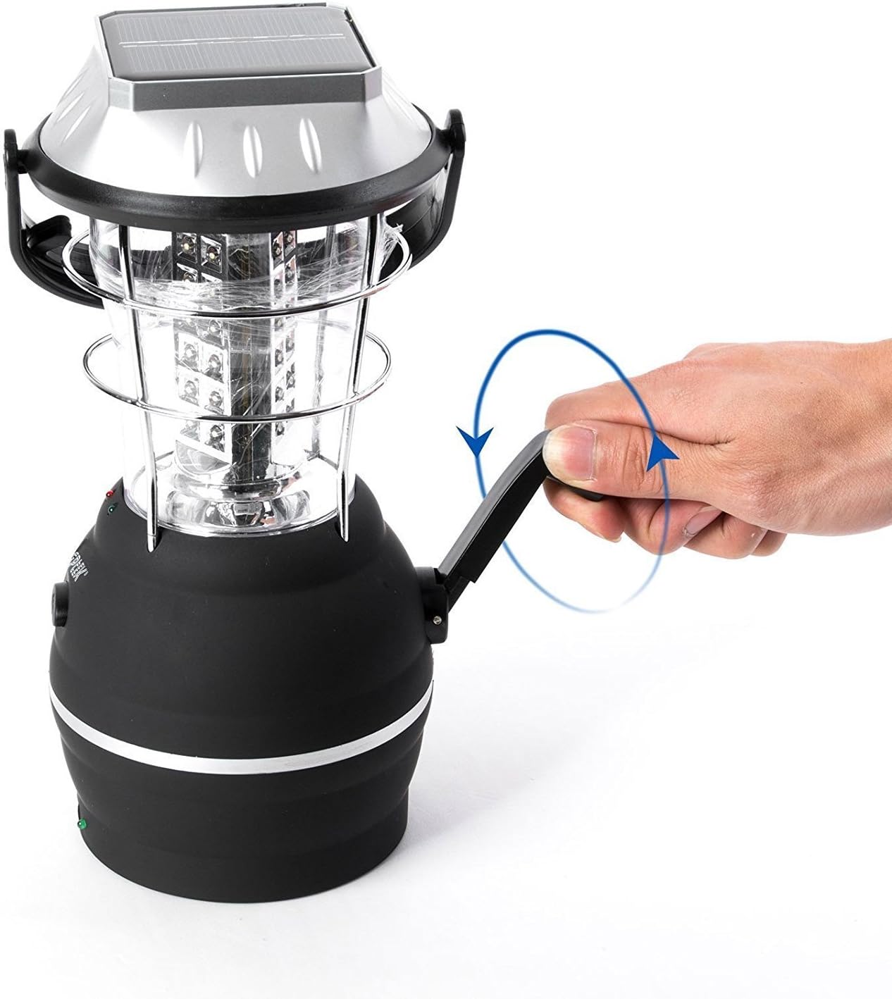 Solar Lantern, 5 Mode Hand Crank Dynamo 36 LED Rechargeable Camping Lantern X814