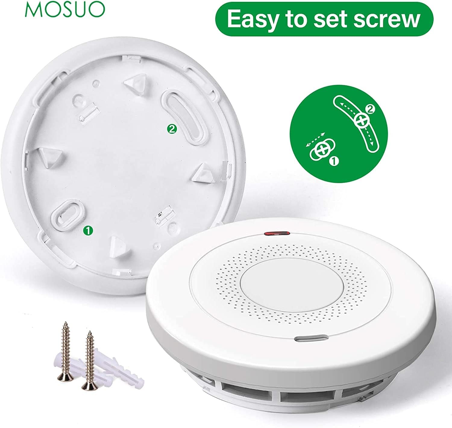 3PCS Smoke and Carbon Monoxide Detector Alarm with Voice Warning, 10 Year Lithium Battery Backup, Dual Sensor I295740