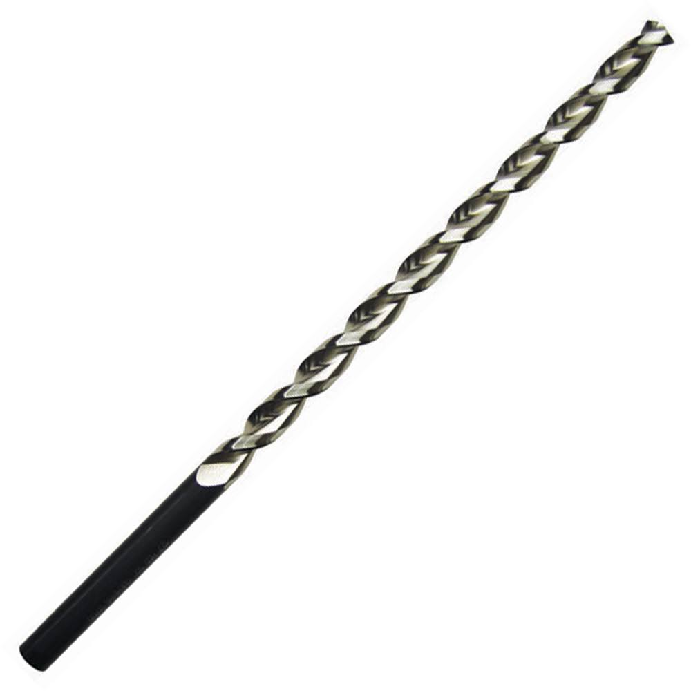 3/8x22 Cobalt 130° Point Parabolic Flute Extra Length Drill, Nitrided Lands, 235mm LOC, 340mm OAL B296