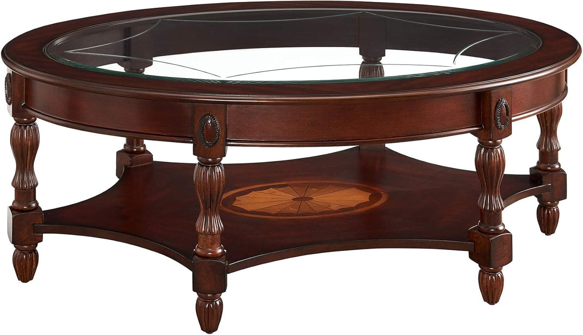 Solid Wood Coffee Table with Storage Shelf Walnut N702