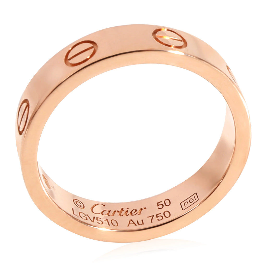 18k Rose Gold Wedding Band with 1 Diamond Q91481