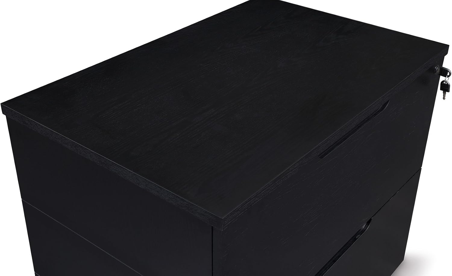 Black Oak 2 Drawer Lateral Filing Cabinet O828