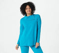 Long Sleeve Top with Zip Collar, Size Small U545002