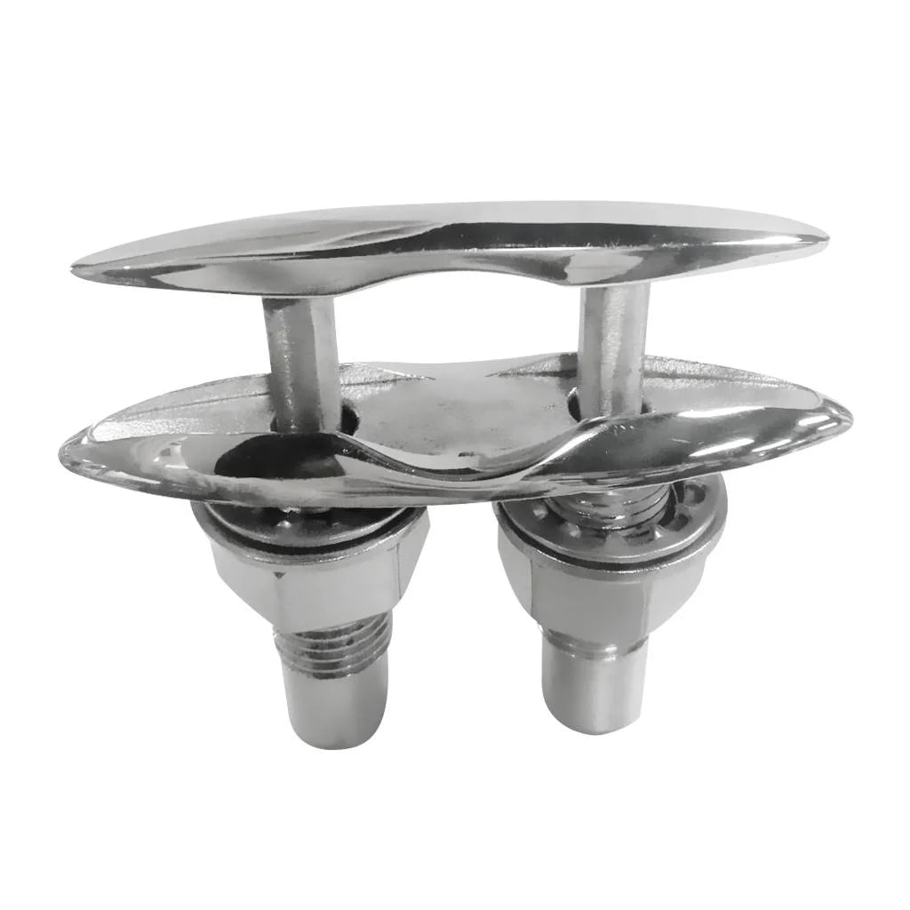 5'' Retractable Boat Marine Stainless Steel Pull up Cleat Flush Mount Lift Hardware Polished U556919