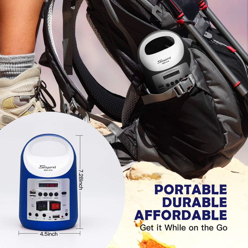 Solar Generator Portable Lighting System with Solar Panel, 3 Sets LED Lights S129929