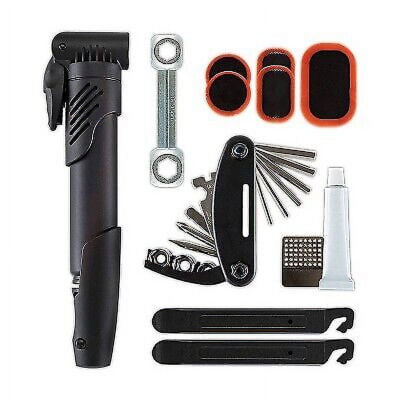 Black Bike Seat Pack with Repair Tools J805764