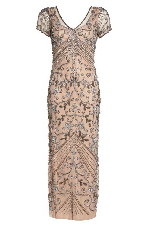 Rose 12 V-Neck Beaded Gown G6175