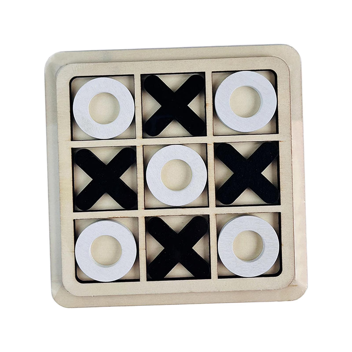 18cmx18cm Wood Tic Tac Toe Board Game E71205