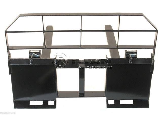 60x22 Skid Steer Pallet Fork Attachment 5500 lb Capacity Quick Tach W194685