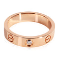 18k Rose Gold Wedding Band with 1 Diamond Q91481