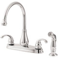 Chrome Two Handle Kitchen Faucet with Spray B309141