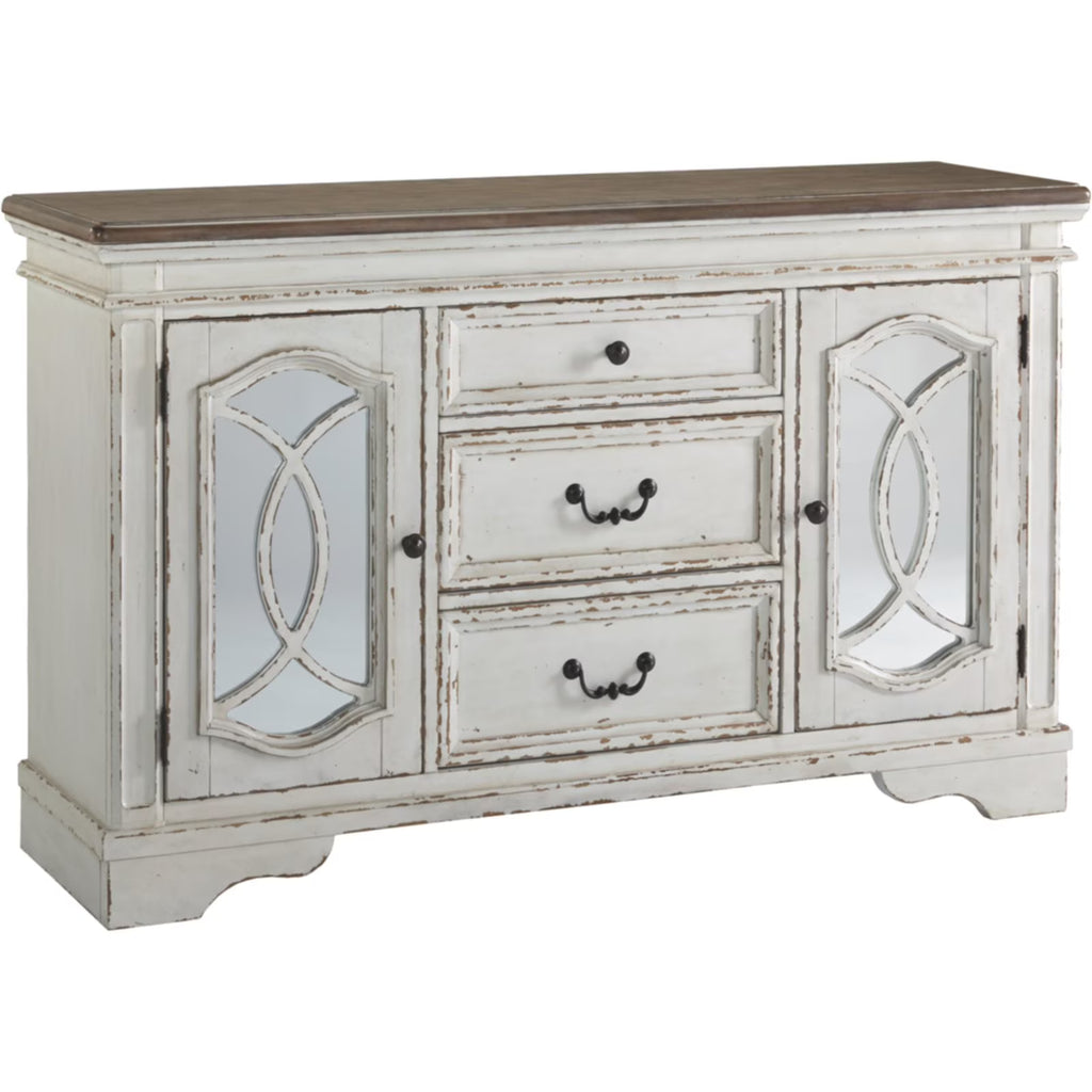 Chipped White and Brown Server F457845
