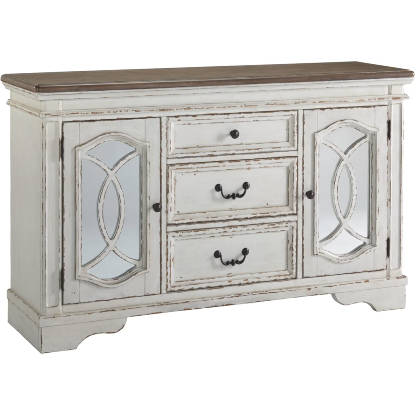 Chipped White and Brown Server F457845