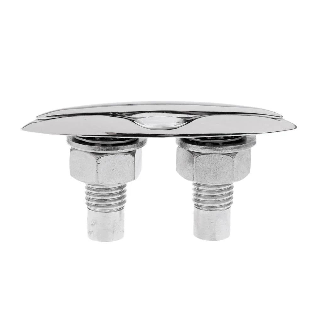5'' Retractable Boat Marine Stainless Steel Pull up Cleat Flush Mount Lift Hardware Polished U556919