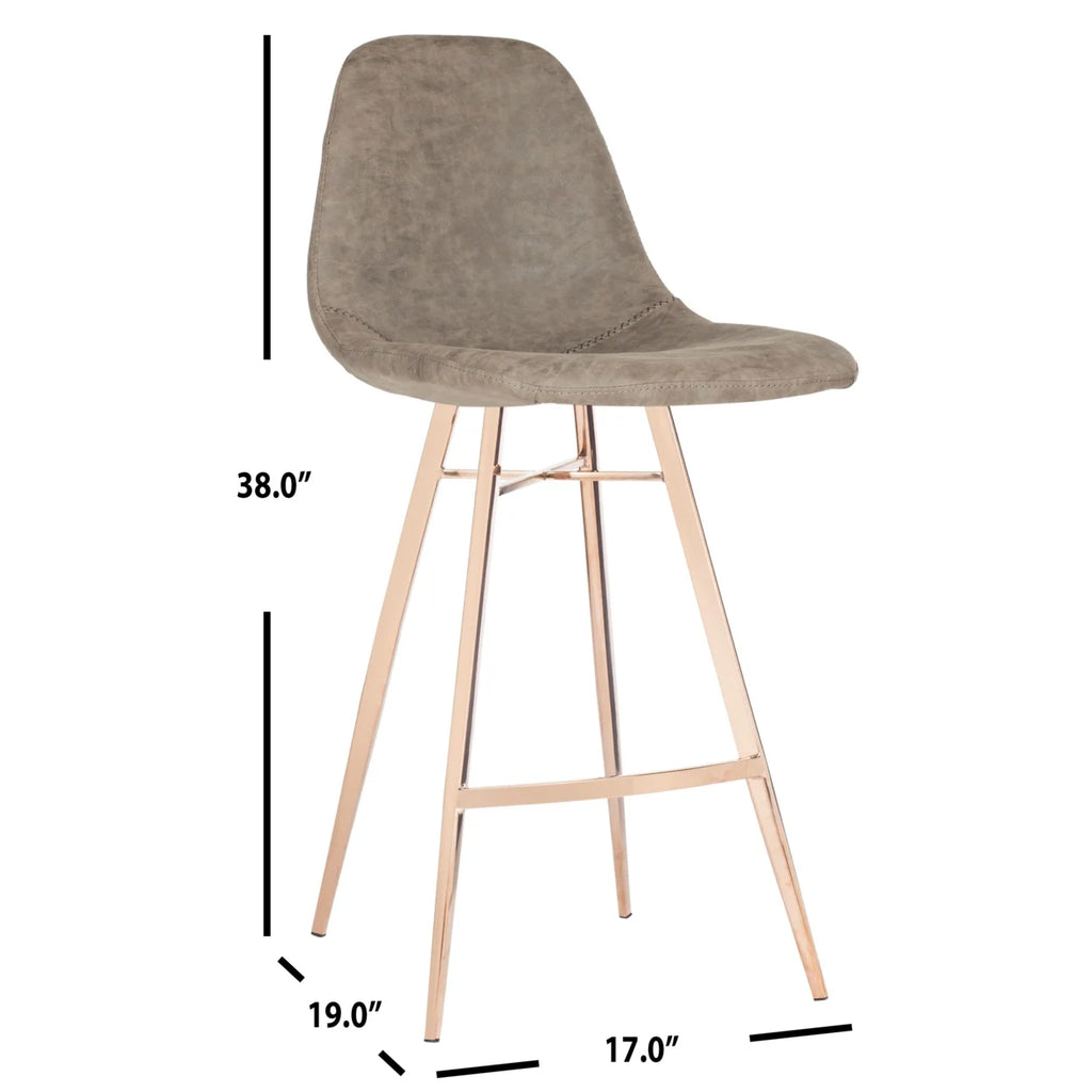 Modern Glam Counter Stool with Footrest Z25547