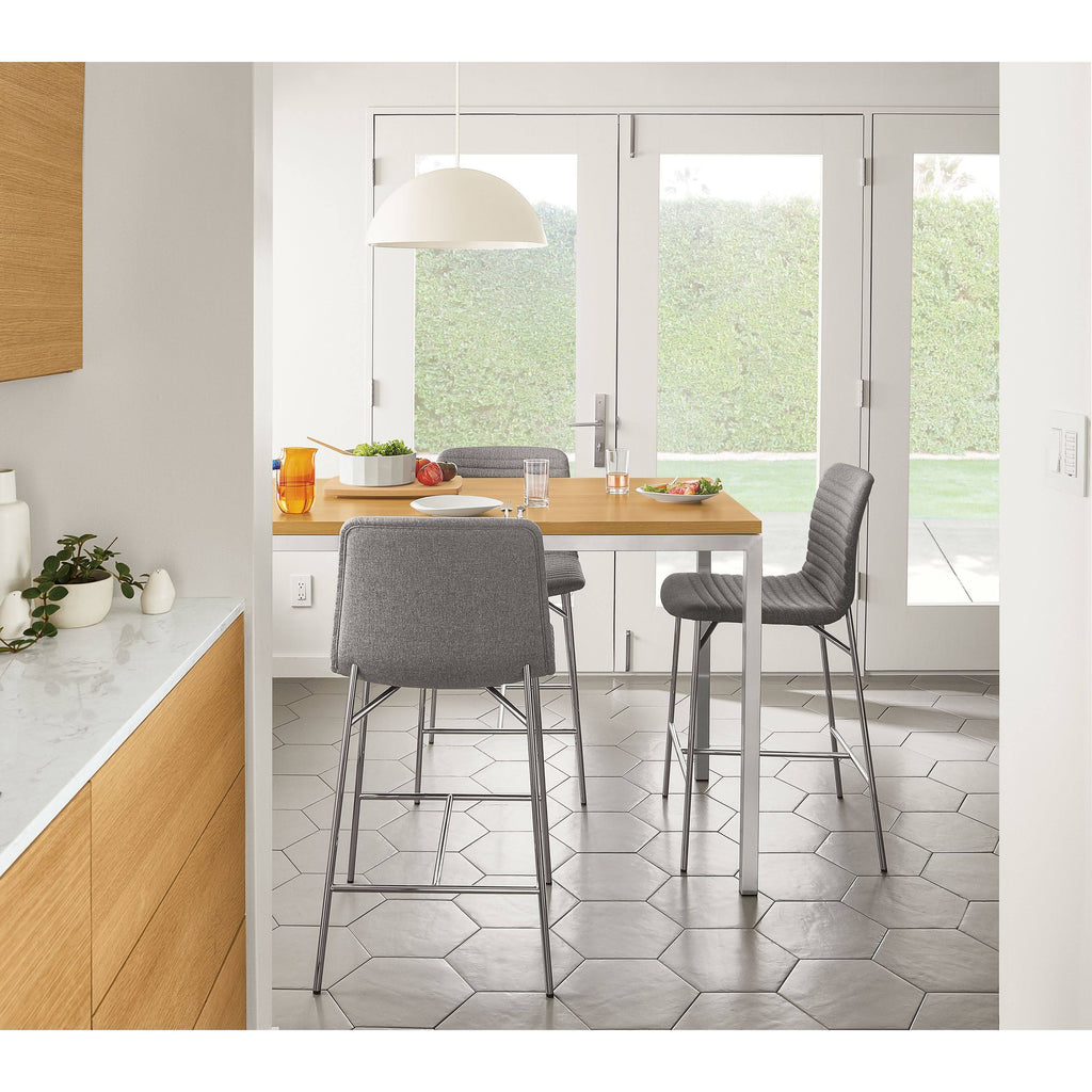 White Venatino Marble Top Parsons Counter Table N1398