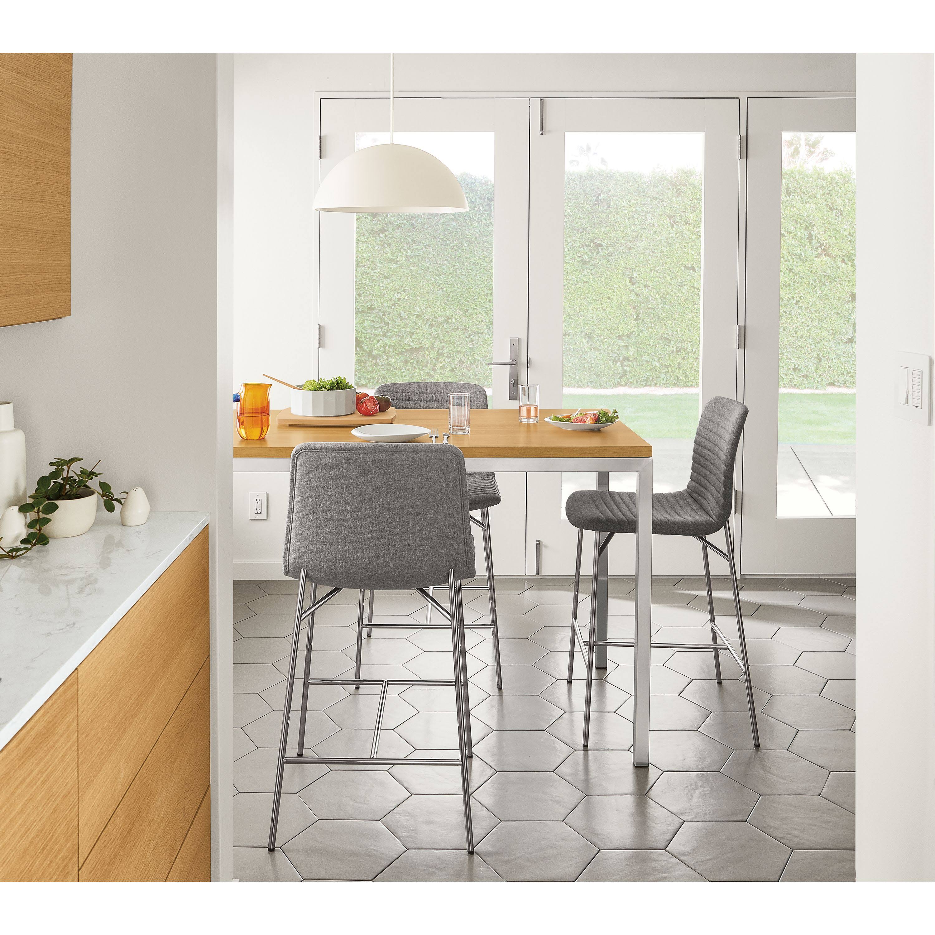 White Venatino Marble Top Parsons Counter Table N1398