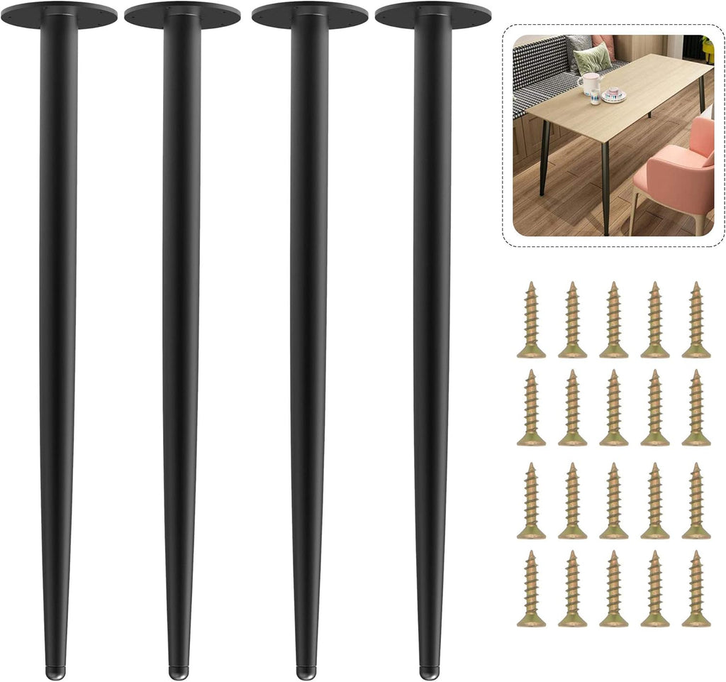 Black Metal Furniture Legs Pack of 4 Q87356