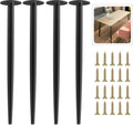 Black Metal Furniture Legs Pack of 4 Q87356