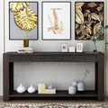 Black Solid Wood Console Table S9032