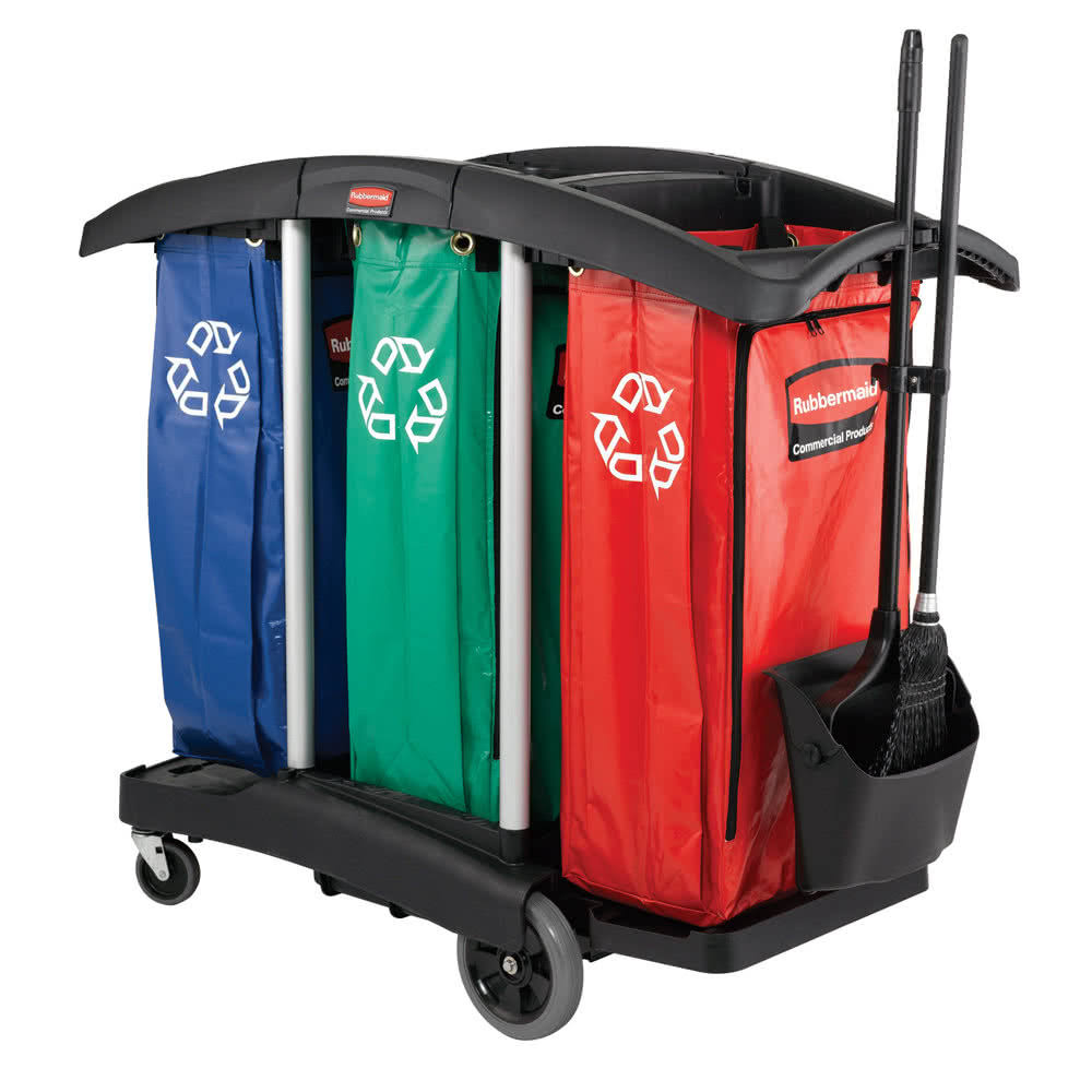 Tri-Bag Waste-Collection Recycling Cart S49754