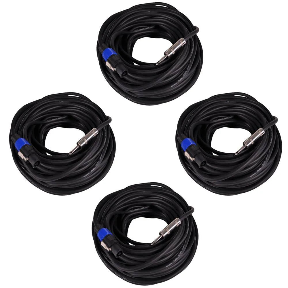 100-Feet 12-Gauge Speaker Cables, 4 Pack Y353