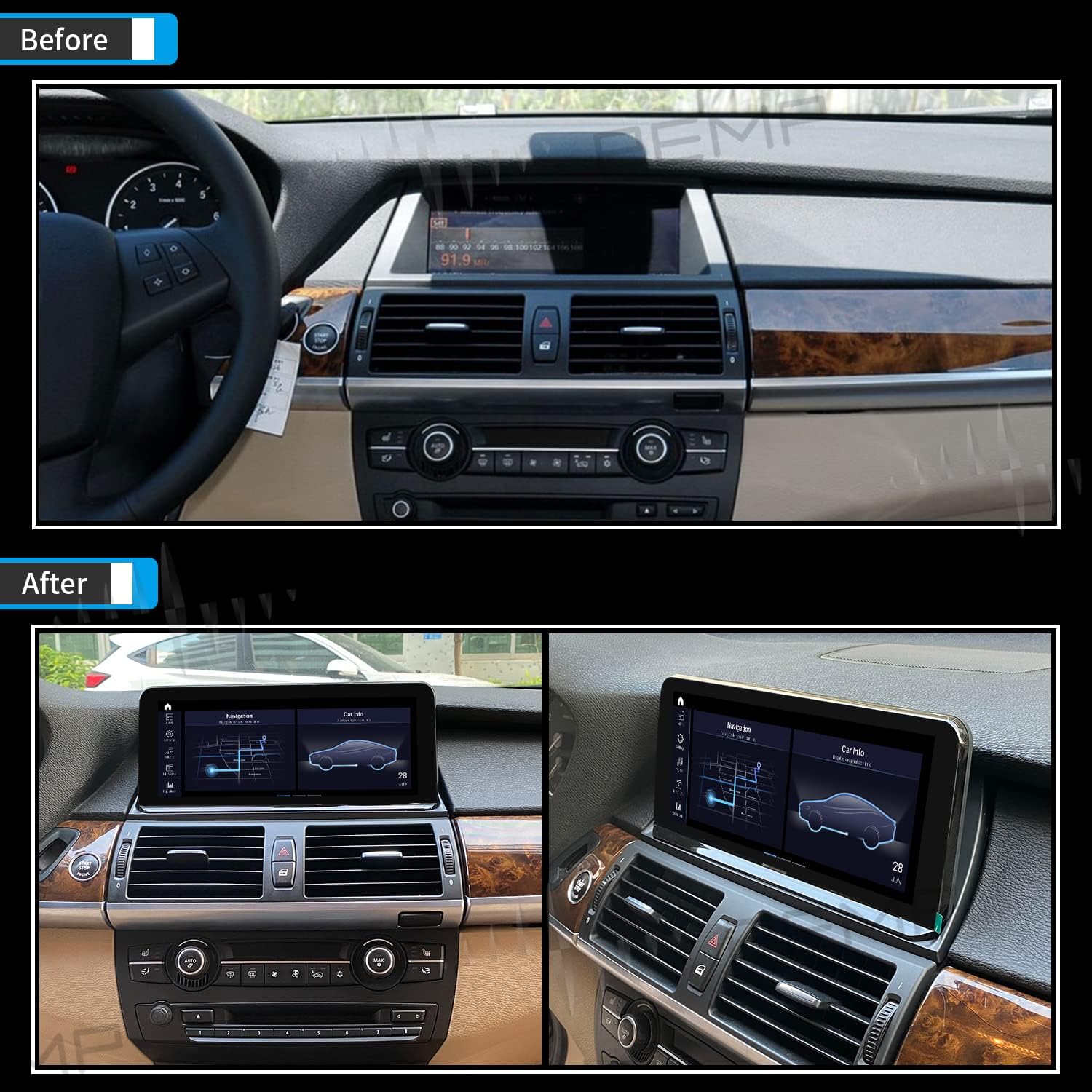 Blue Anti-Glare Vertical Screen 10.25” HD Screen for BMW X5 X6 CIC (2010-2012) T6926