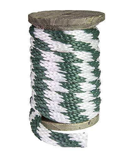 Hunter Green & White Braided Utility Rope, 1/2 inch x 250 Feet J4585