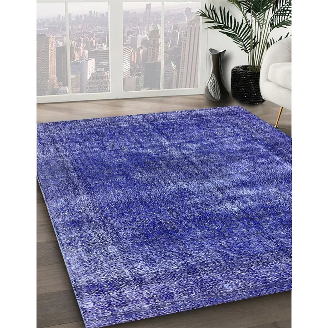 Blue Oriental Rectangle Area Rug A268