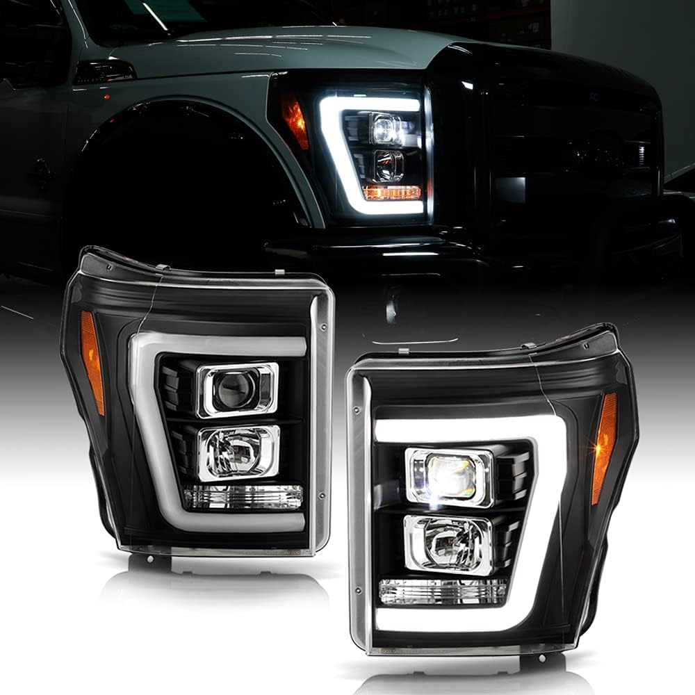 Black LED Headlights for Ford F250 F350 SuperDuty M8843