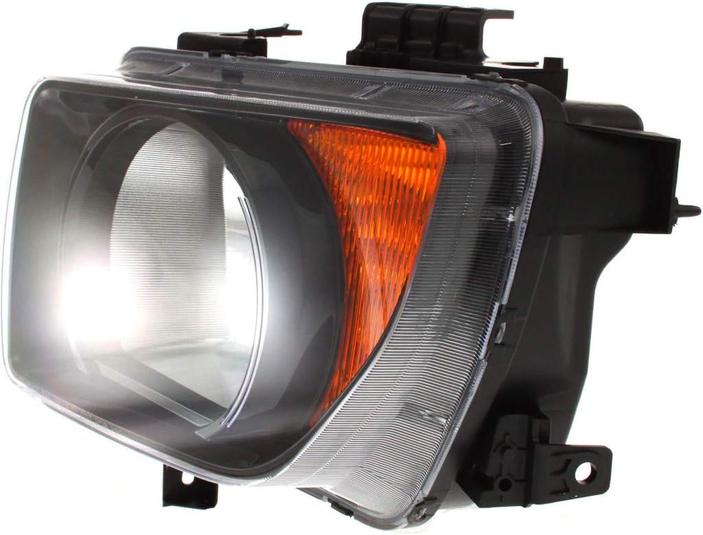 Headlight Assembly Pair for Honda Element 2007 2008 Black Bezel R8036