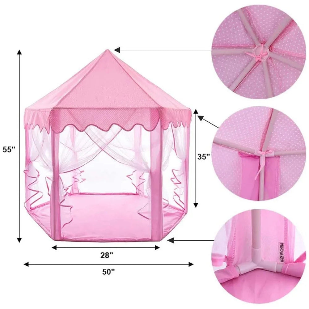 Princess Castle Tent for Kids with Star Lights G1707