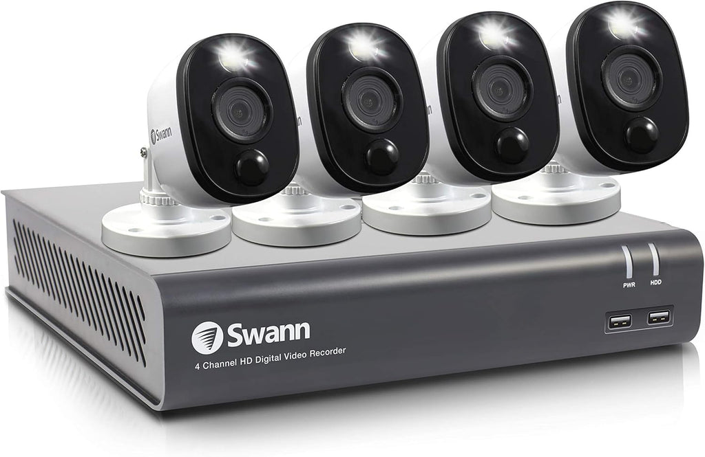 4 Channel 1080p HD DVR Wired Bullet Security Camera System with 1TB HDD A9302