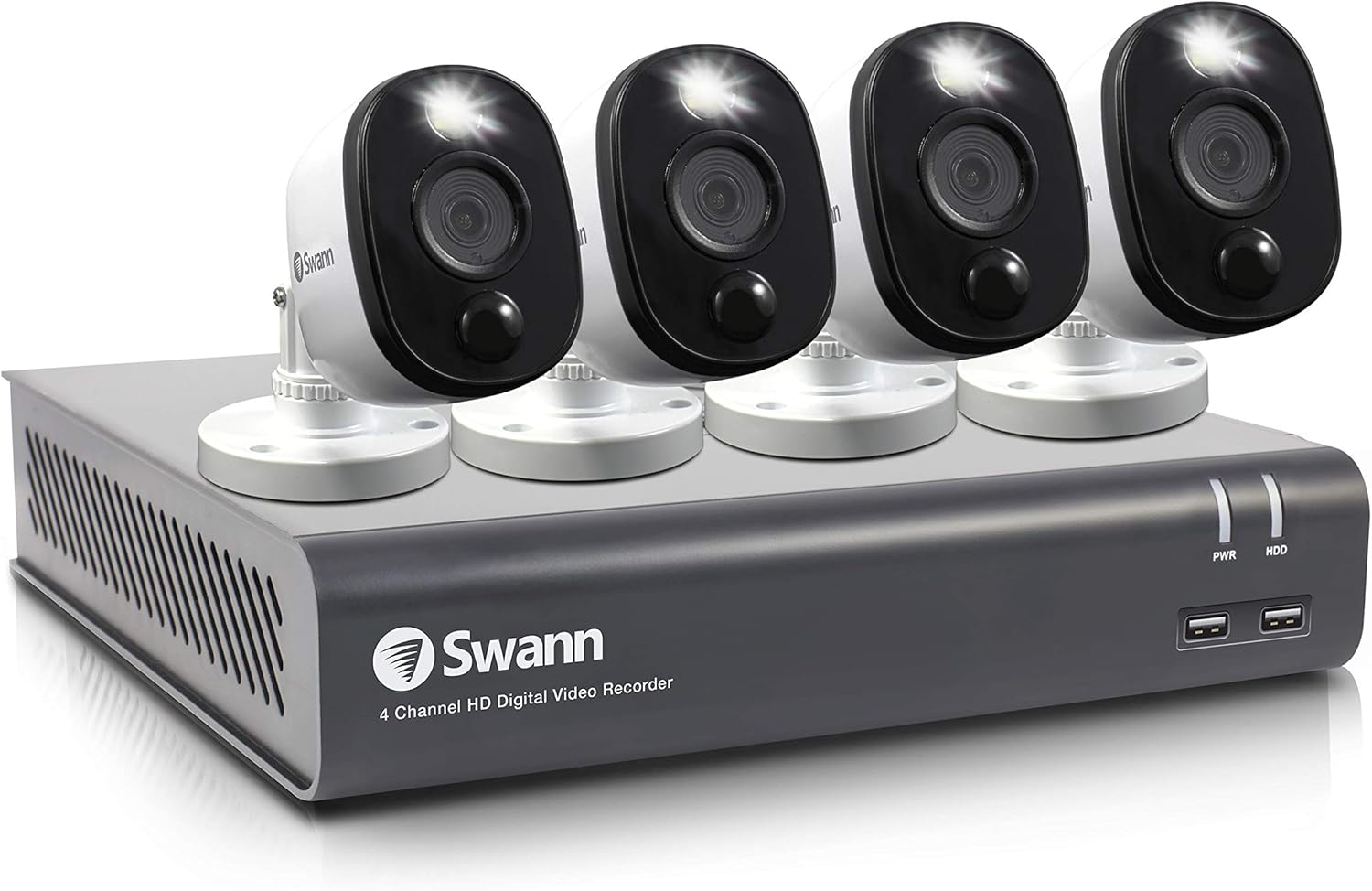 4 Channel 1080p HD DVR Wired Bullet Security Camera System with 1TB HDD A9302