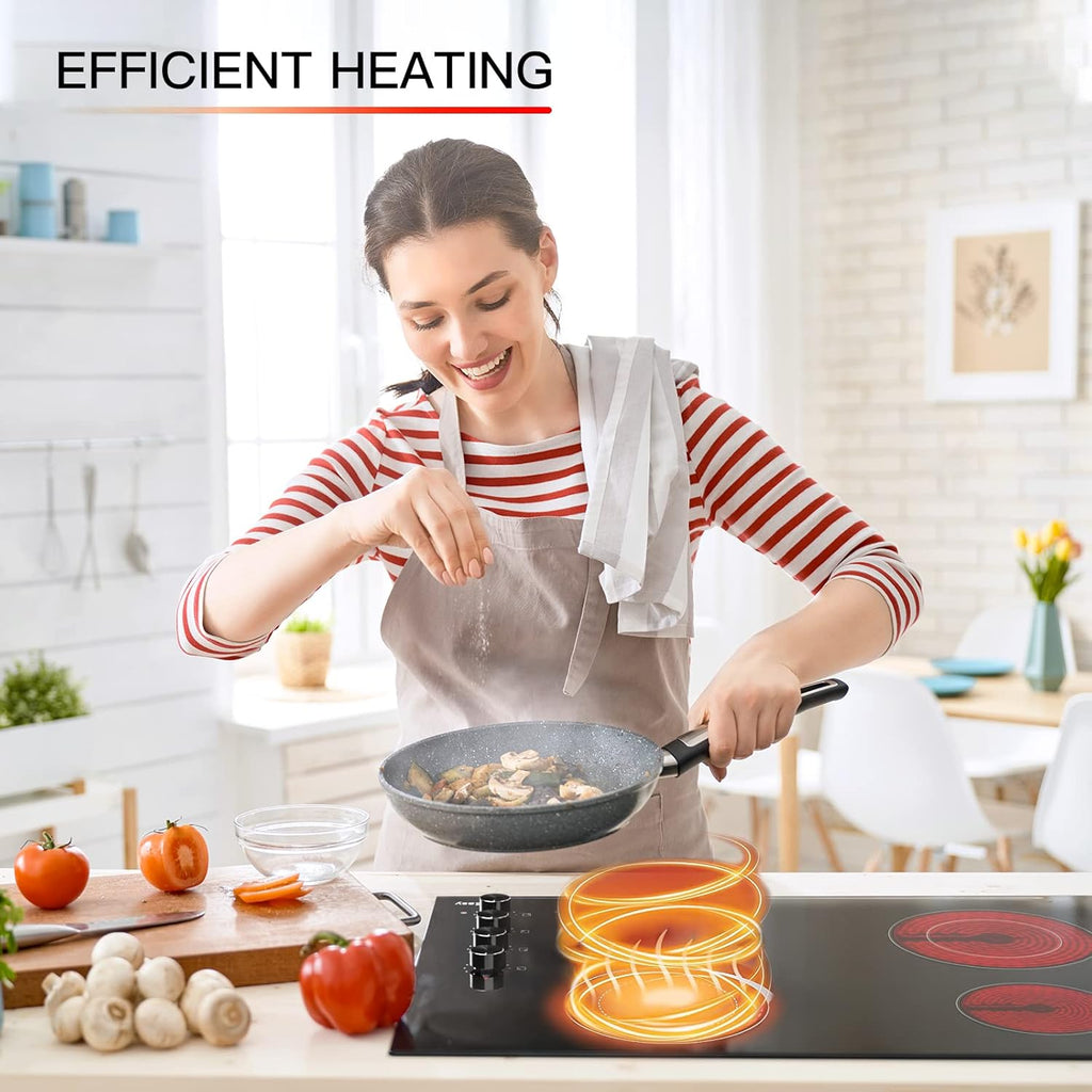 Black 30 Inch 4 Burners Ceramic Drop-in Radiant Cooktop E543