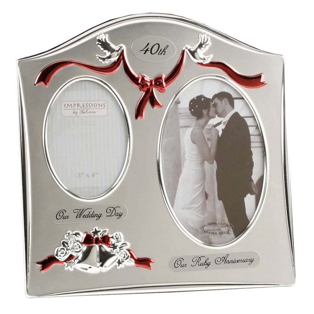 40th Ruby Wedding Anniversary Photo Frame D3113