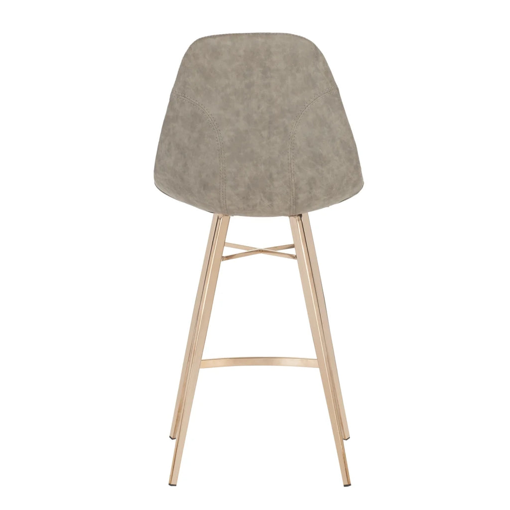 Modern Glam Counter Stool with Footrest Z25547