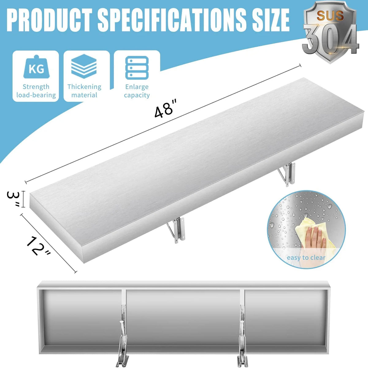 Stainless Steel Foldable Shelf K7823