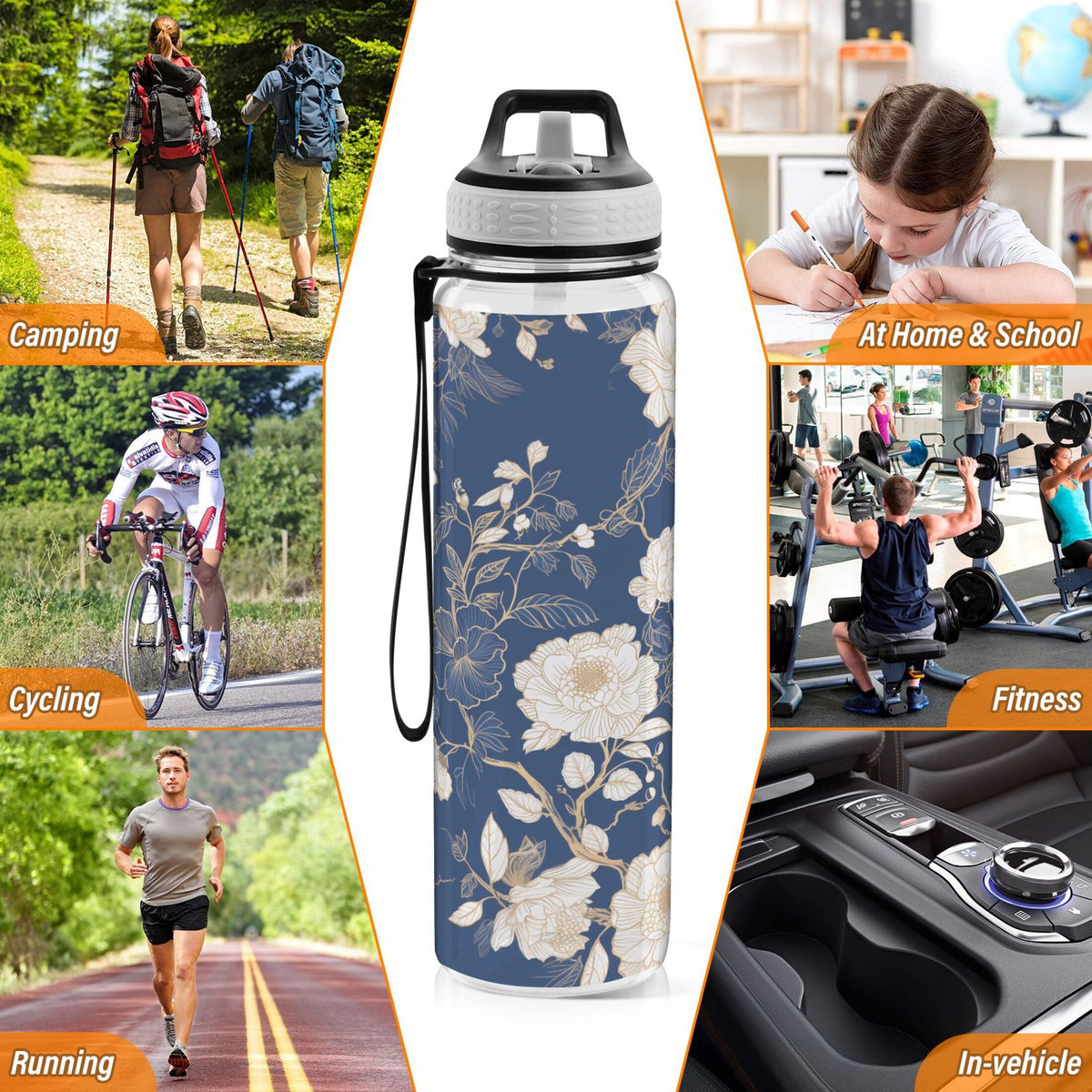 32oz Tritan Water Bottle with Straw C331012