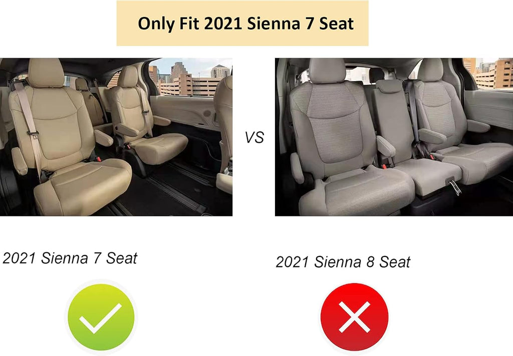 Black TPE All Weather Custom Fit Floor Liner for Toyota Sienna 2nd and 3rd Row K47229