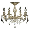 Antique Black Glossy Five Light Flush Mount J147251