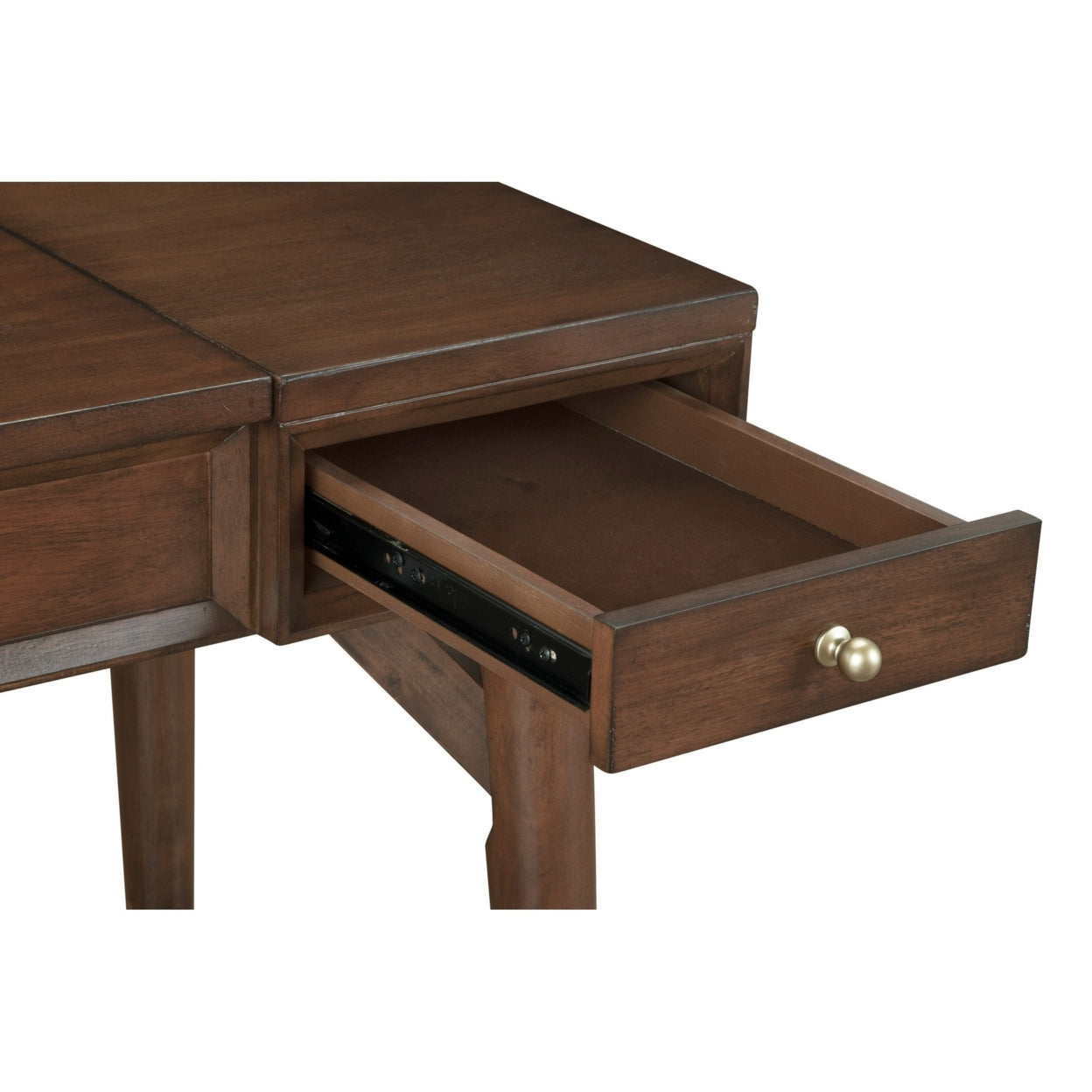 Mahogany Walnut Brown 2 Drawer Vanity Desk with Flip Up Mirror N494
